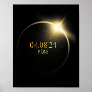 Póster Totalidad Eclipse solar 2024 4.08.24 Accesorios