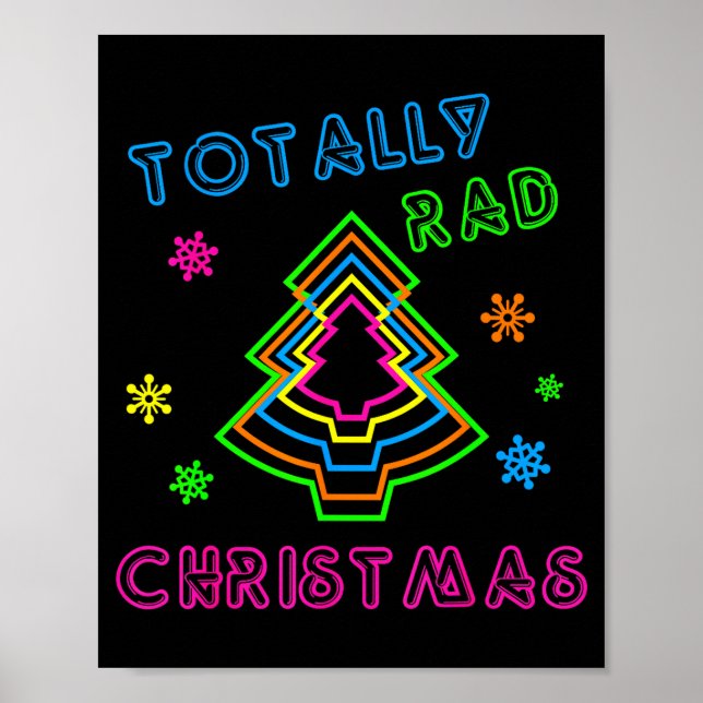 Póster Totally Rad Christmas - 80s Retro Christmas  (Frente)