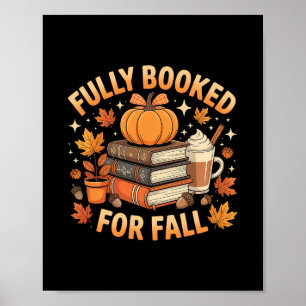 Póster Totalmente Reservado Para Libros De Otoño Calabaza