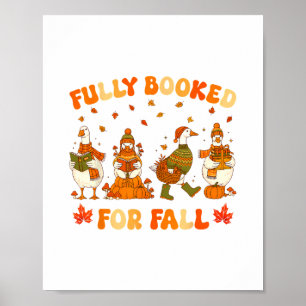 Póster Totalmente Reservado Para Libros De Otoño Calabaza