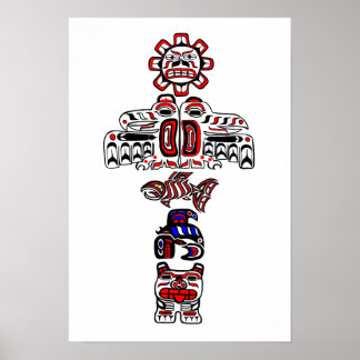 Póster Totem de Haida