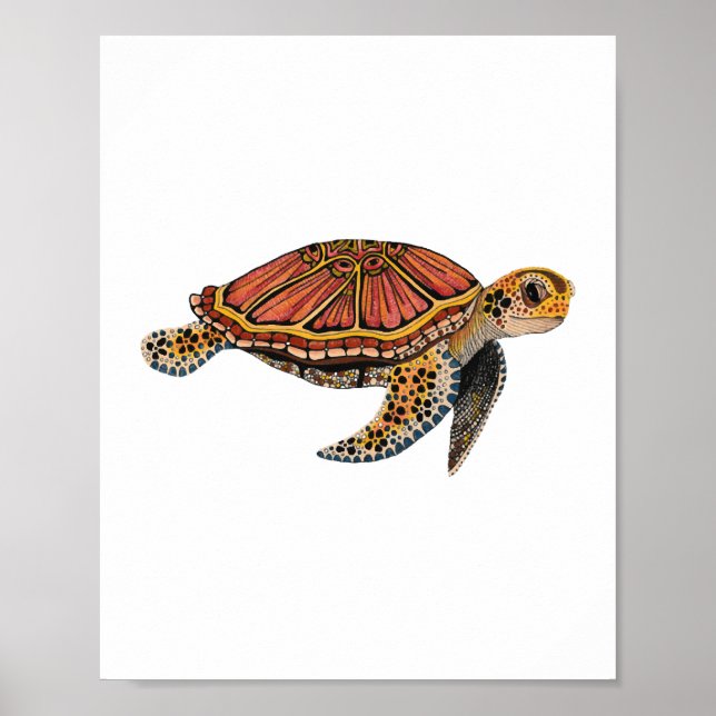 Póster Tótem de tortuga marina (Frente)