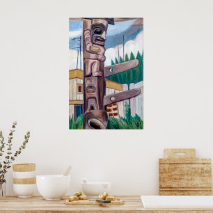 Póster Tótem Haida Emily Carr
