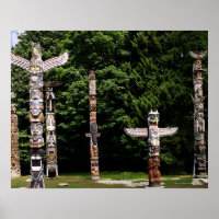 Tótem nativo americano, Vancouver, británico