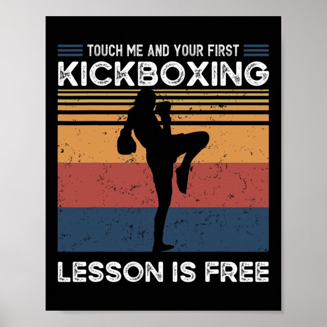 Póster Touch Me And Your First Kickboxing Lesson Is Free  (Frente)