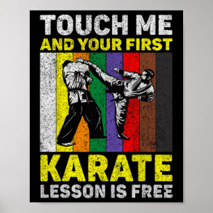 Póster Touch Me Y Tu Lección De Karate Es Gratuita Taekwo