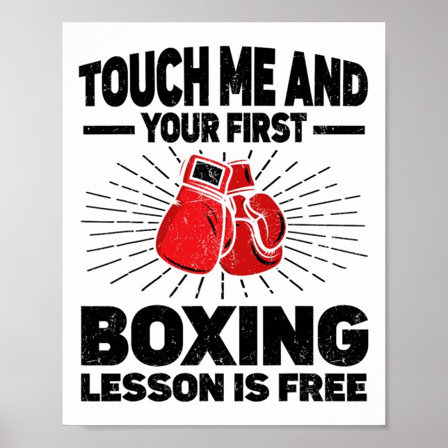 Póster Touch Me Y Tu Primera Lección De Boxeo Es Gratuita (Frente)