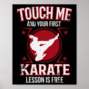 Póster Touch Me Y Tu Primera Lección Es Chica Karate Grat