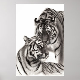 Póster Touch - Pintura de tigre original a mano