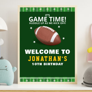 Póster Touchdown Celebration: Football Field Birthday bo