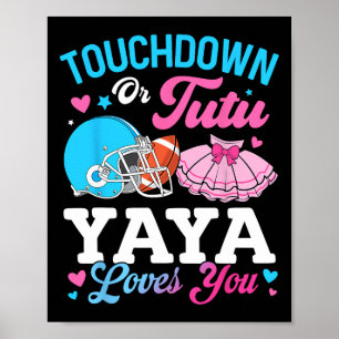 Póster Touchdown o Tutú Yaya te ama Revelación de género 