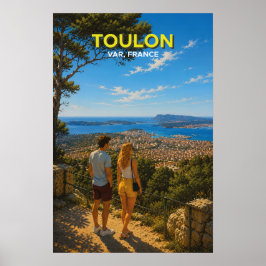 Póster Toulon Mont Faron – Vintage Travel Poster