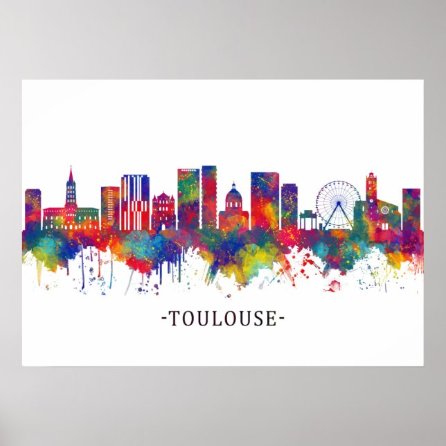 Póster Toulouse France Skyline (Frente)