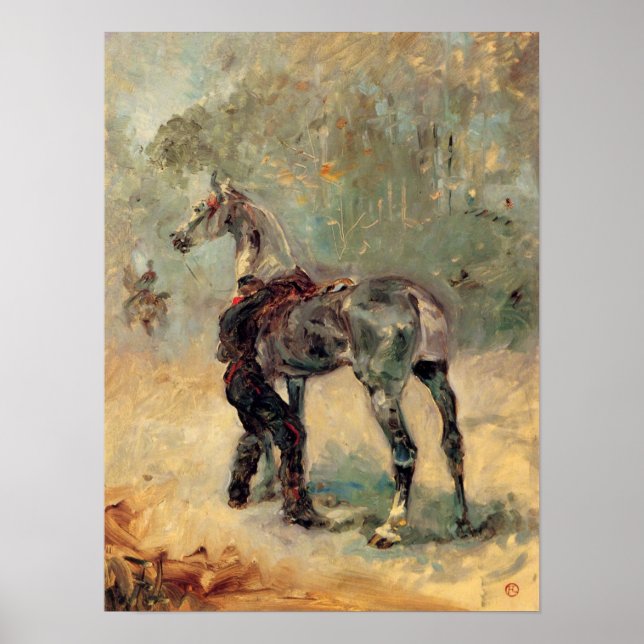 Póster Toulouse-Lautrec - Artilleryman y su caballo (Frente)
