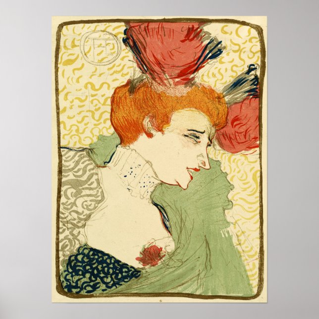 Póster Toulouse-Lautrec - Busto De Mlle. Marcelle Lender (Frente)