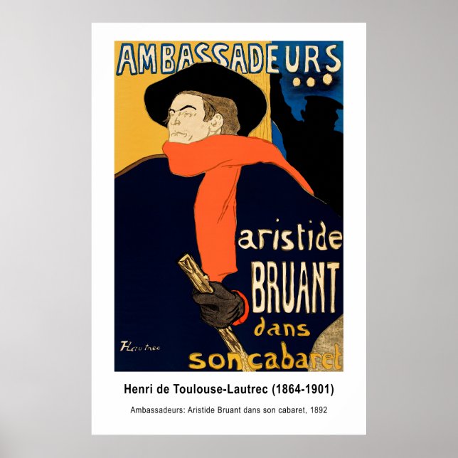 Póster Toulouse-Lautrec | Cabaret icónico | Poster de la  (Frente)