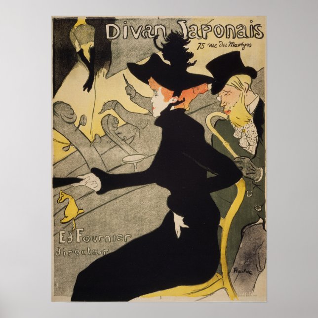 Póster Toulouse-Lautrec - Divan Japonais (Frente)