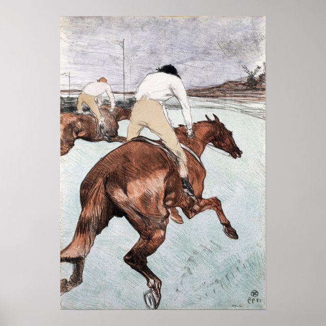 Póster Toulouse-Lautrec - El jockey (Frente)