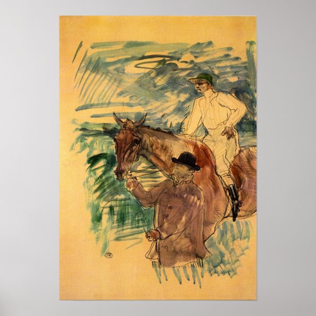 Póster Toulouse-Lautrec - El jockey 3 (Frente)