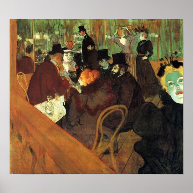 Póster Toulouse-Lautrec - En el Rojo (Frente)