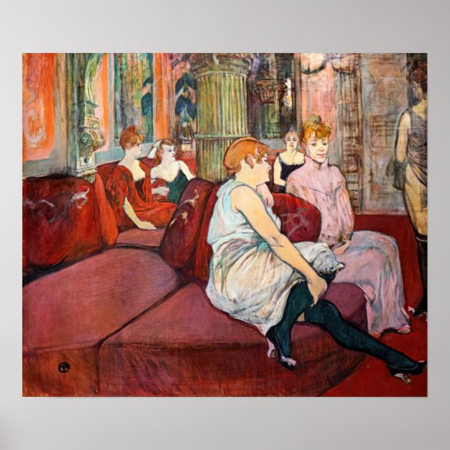 Póster Toulouse-Lautrec - En el Salón, rue des Moulins (Frente)