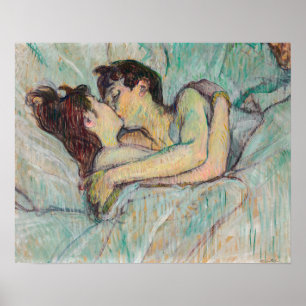Póster Toulouse-Lautrec - En La Cama, El Beso