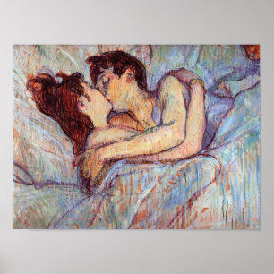 Póster Toulouse Lautrec - En La Cama Los Amantes Lesbiano