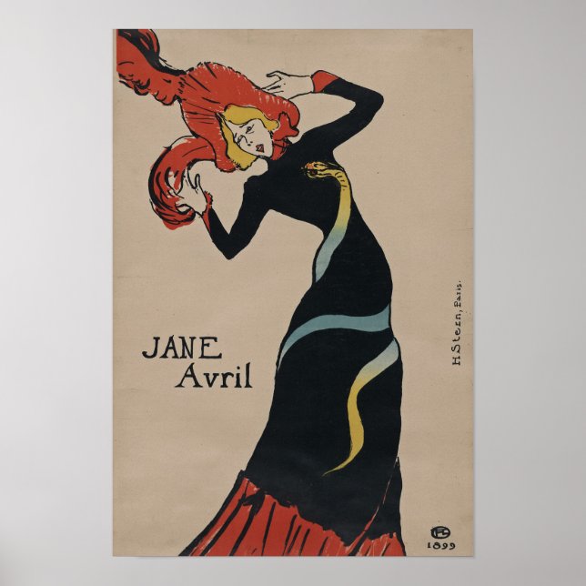 Póster Toulouse-Lautrec Jane Avril (Frente)