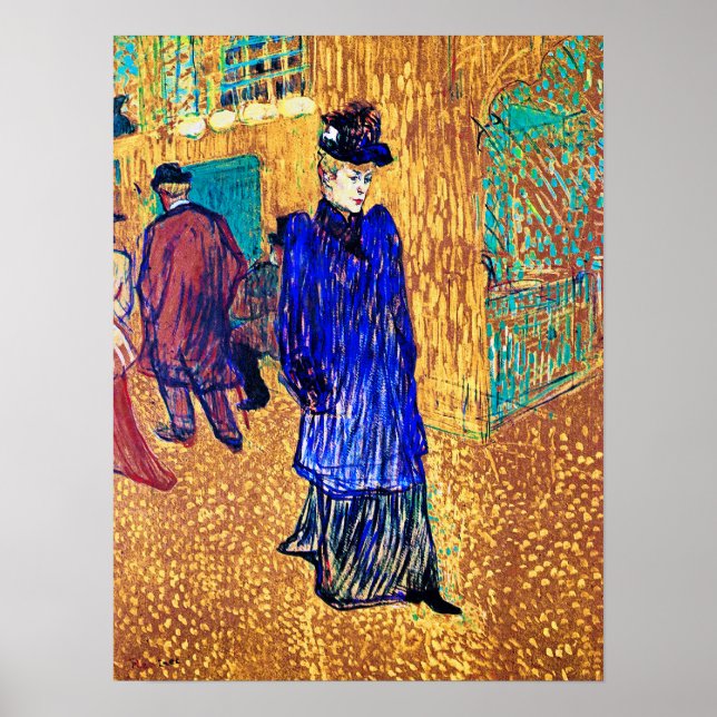 Póster Toulouse Lautrec: Jane Avril deja la R. (Frente)