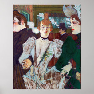 Póster Toulouse-Lautrec - La Goulue llegando al Rouge