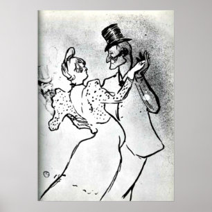 Póster Toulouse-Lautrec: La Goulue y Valentin, Waltz
