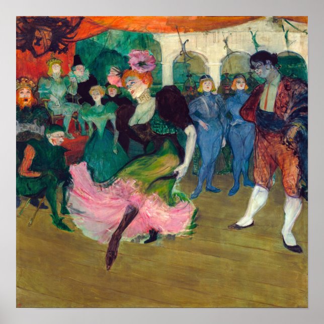Póster Toulouse-Lautrec - Marcelle Lender, bailando Boler (Frente)