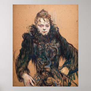 Póster Toulouse-Lautrec - Mujer con un Boa Negro