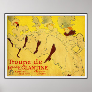 Póster Toulouse Lautrec - Troupe de Mlle Eglantine