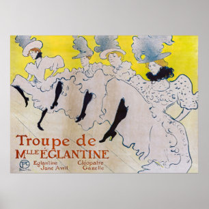 Póster Toulouse-Lautrec - Troupe de Mlle Eglantine