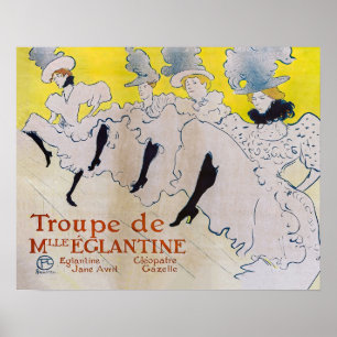 Póster Toulouse-Lautrec - Troupe de Mlle Eglantine