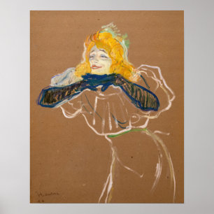 Póster Toulouse-Lautrec - Yvette Guilbert Singing