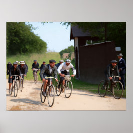 Póster Tour de Francia 1903 Primera Carrera Color Redux