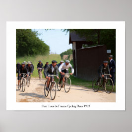 Póster Tour de Francia 1903 Primera Carrera Color Redux
