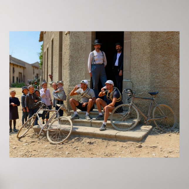 Póster Tour de Francia 1921 tras el escenario de la cerve (Frente)