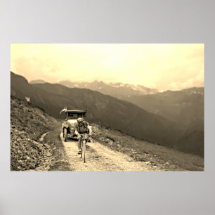 Póster Tour de Francia 1925 Piloto Desconocido Col d'Aubi