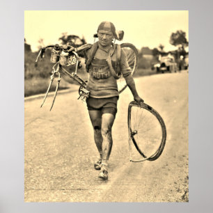 Póster Tour de Francia 1928 Etapa 7 italiano Giusto Cerut
