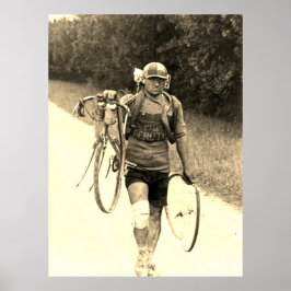 Póster Tour de Francia 1928 Giusto Cerutti Sepia italiano