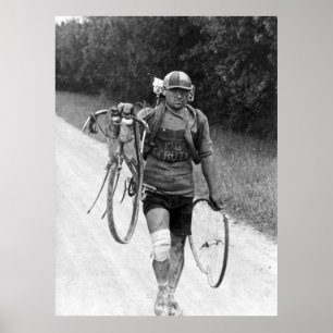 Póster Tour de Francia 1928 italiano Giusto Cerutti Destr