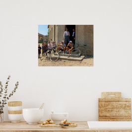 Póster Tour de Francia Después de la Etapa Cerveza Tiempo