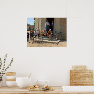 Póster Tour de Francia Después de la Etapa Cerveza Tiempo