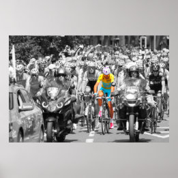 Póster Tour de Francia Jersey Amarillo Pelotón Carrera de