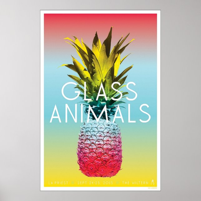 Póster Tour de los Animales de Vidrio (Frente)