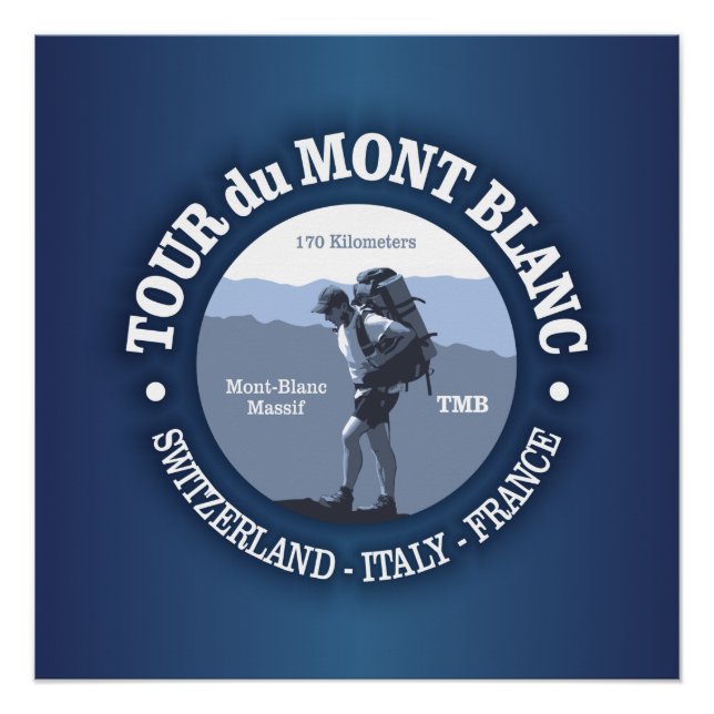 Póster Tour del Mont Blanc (Anverso)