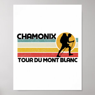 Póster Tour Du Mont Blanc Área de esquí de Chamonix Resor